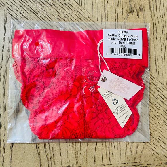 We are HAH Gettin' Cheeky Panty Siren Red M/L - Picture 7 of 9